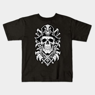 Skull Pirate and Crossbones Kids T-Shirt